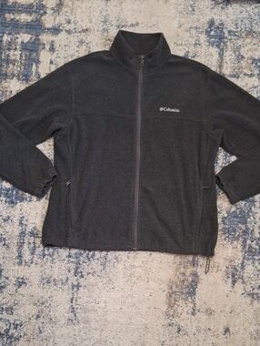 Columbia Men's Charcoal Gray Full-Zip Fleece Jacket Size XL